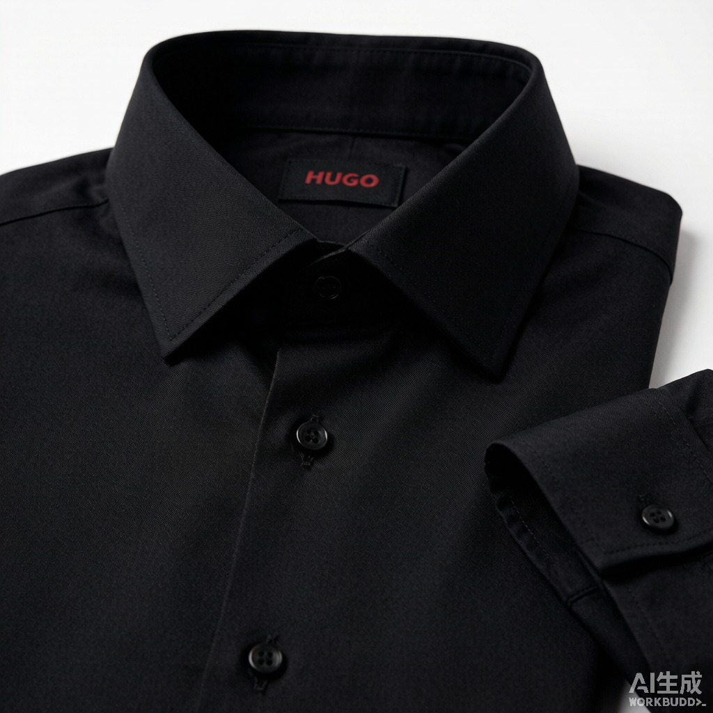 HUGO Jason Slim Fit Formal Shirt Black – Bild 4