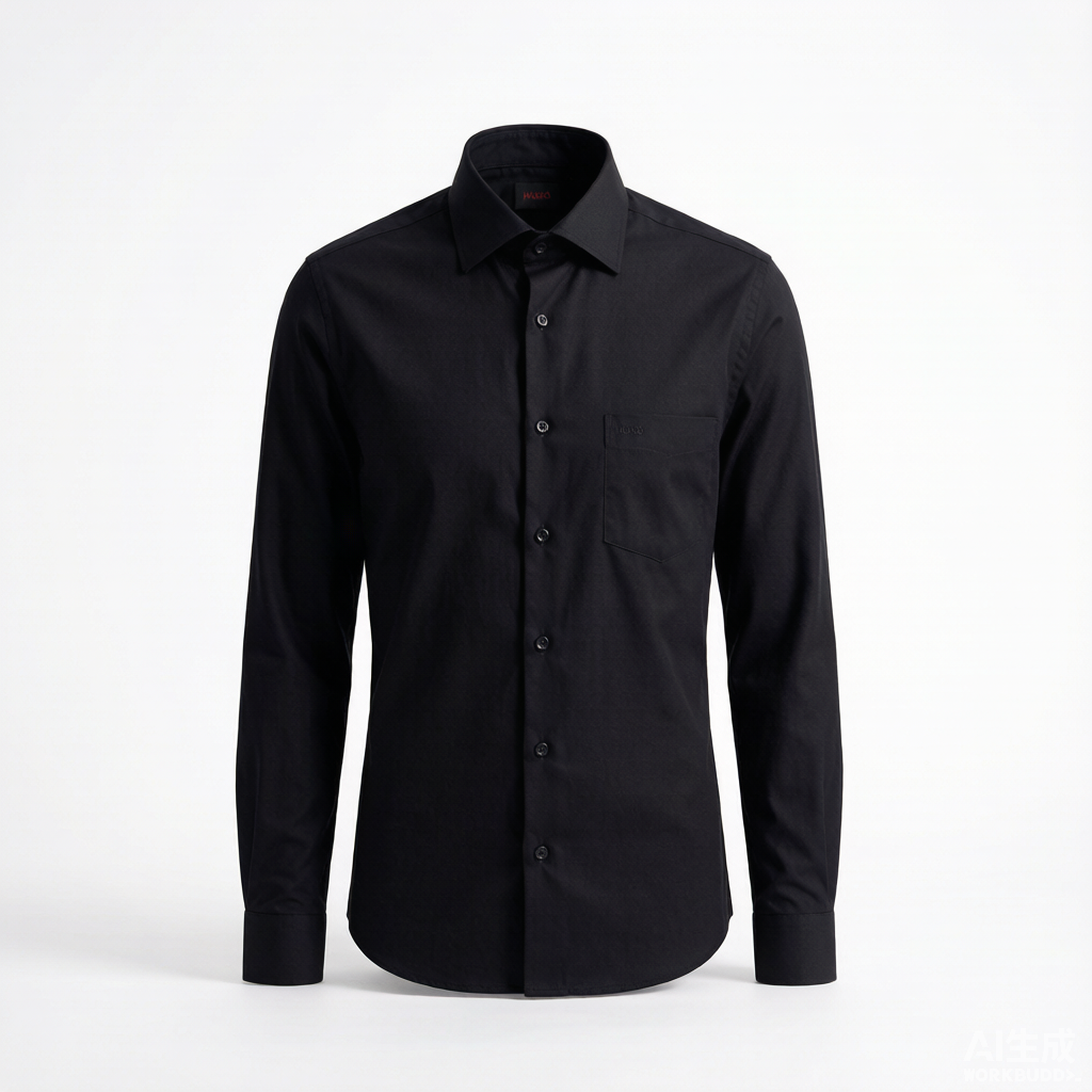 HUGO Jason Slim Fit Formal Shirt Black – Bild 5
