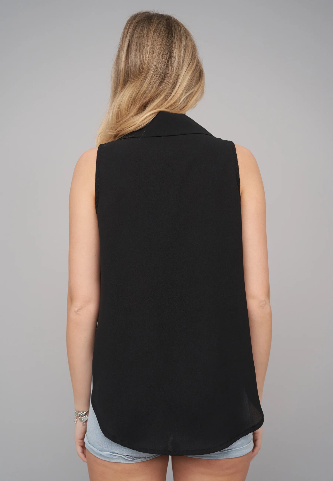Sleeveless Button-Up Blouse - Image 2