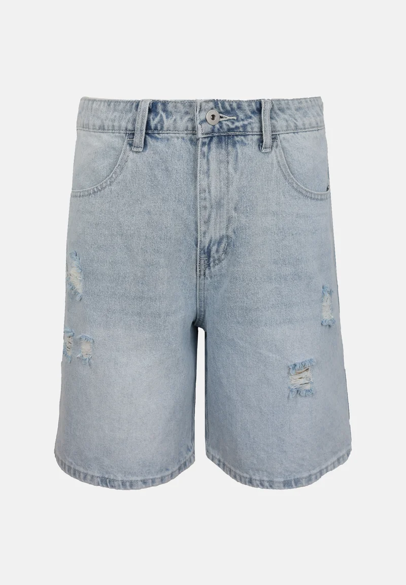 Pier One by Zalando - Jeans Shorts - light blue denim - Image 4