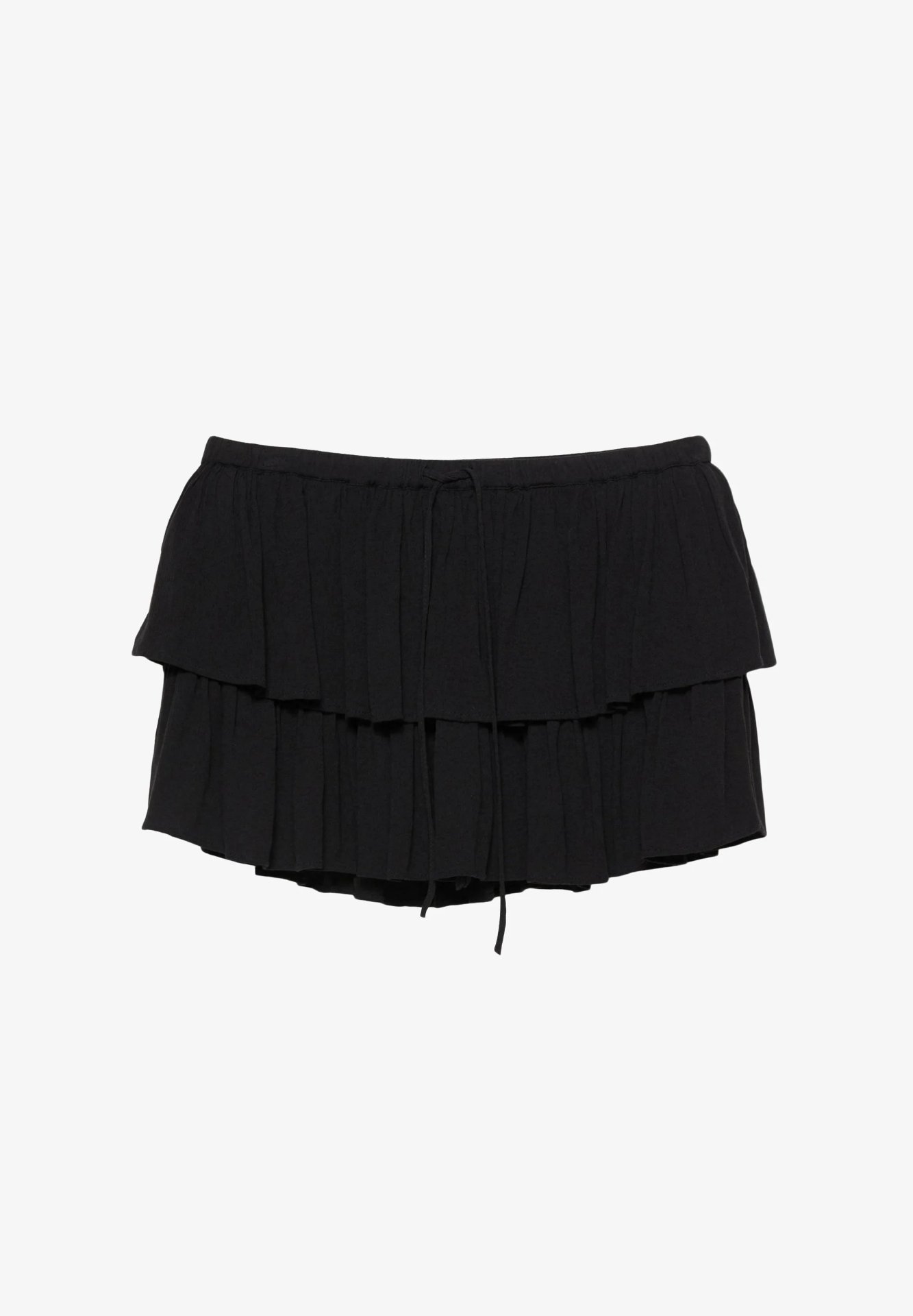 PULL&BEAR Ruffled Tiered Mini Shorts - Image 8