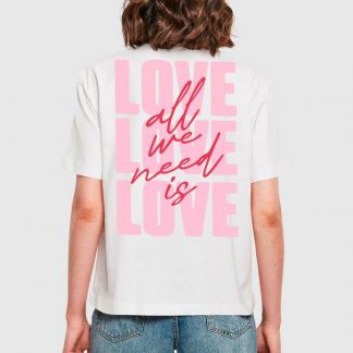 Mister Tee ALL WE NEED IS LOVE TEE – T-Shirt Print – White
