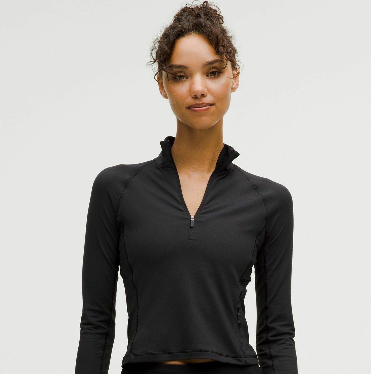 lululemon IT'S RULU RUN CROPPED HALF ZIP - Long Sleeved Top - black - Image 2