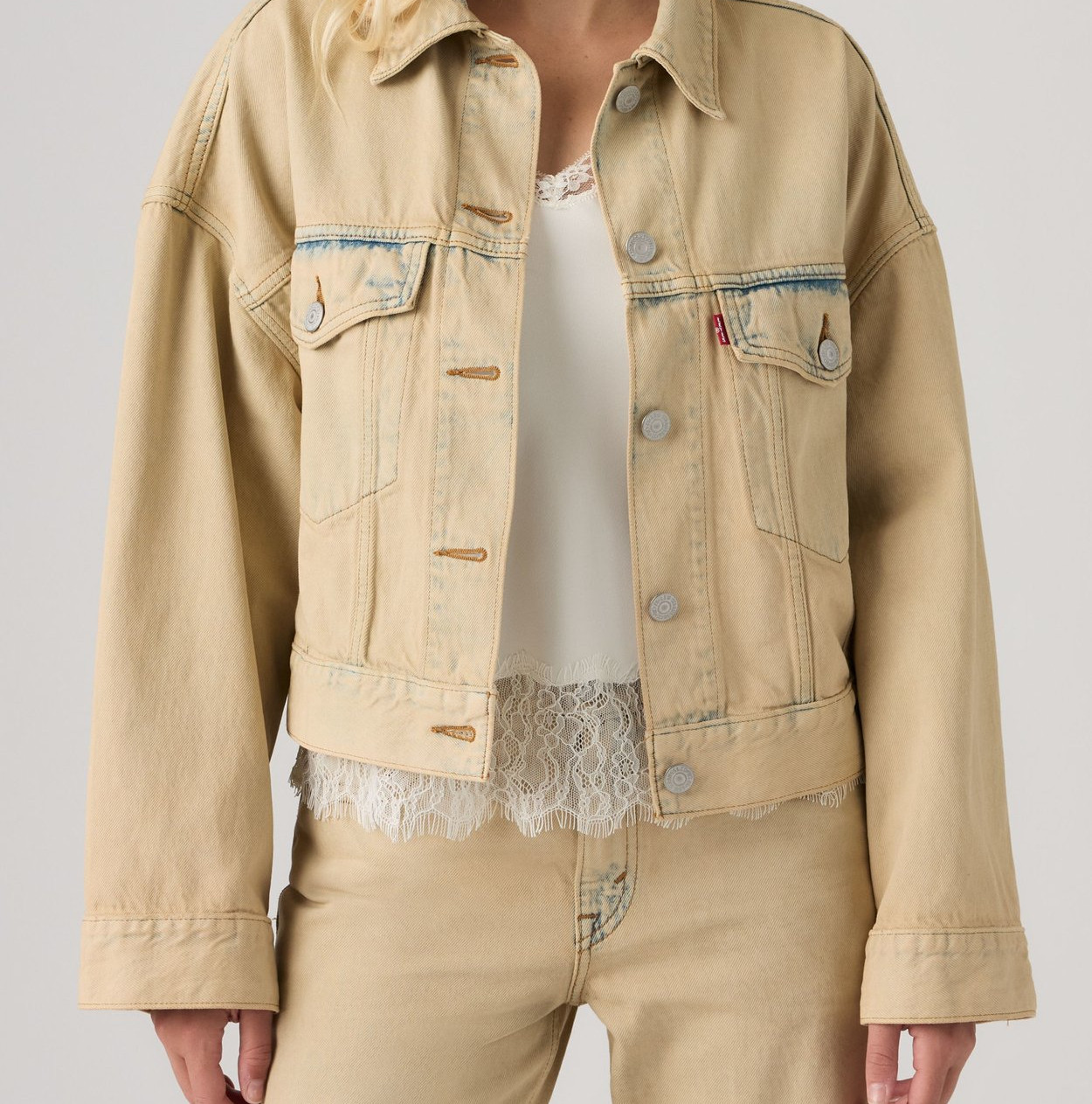 Levi's LOOSE CROP TRUCKER - Denim Jacket - new hire - Image 3