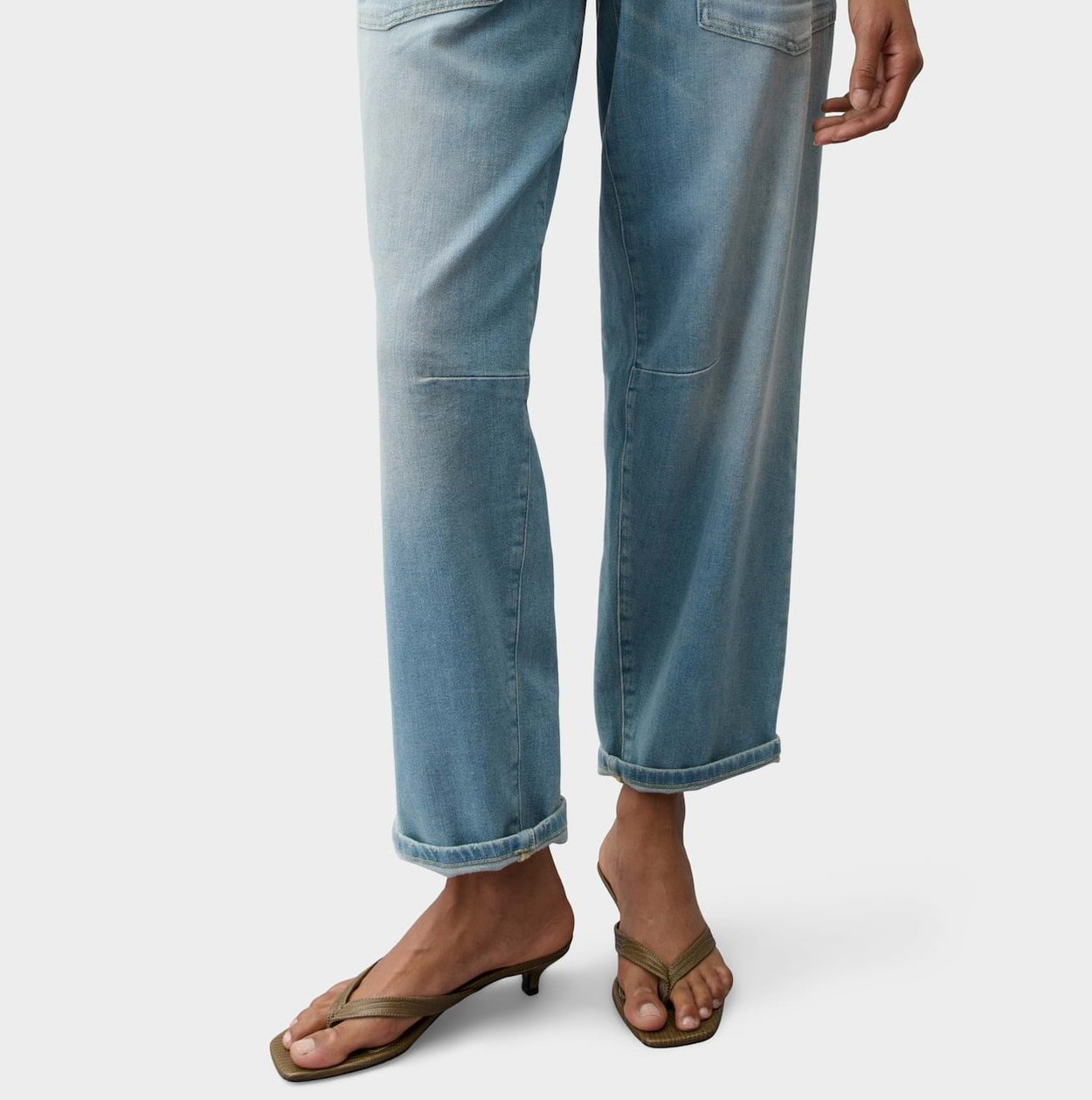 OPUS PANTS BARREL MELLY BREEZE - Wide Leg Jeans - light blue - Image 3