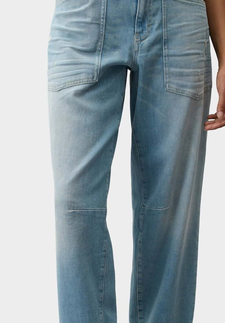 OPUS PANTS BARREL MELLY BREEZE - Wide Leg Jeans - light blue - Image 4