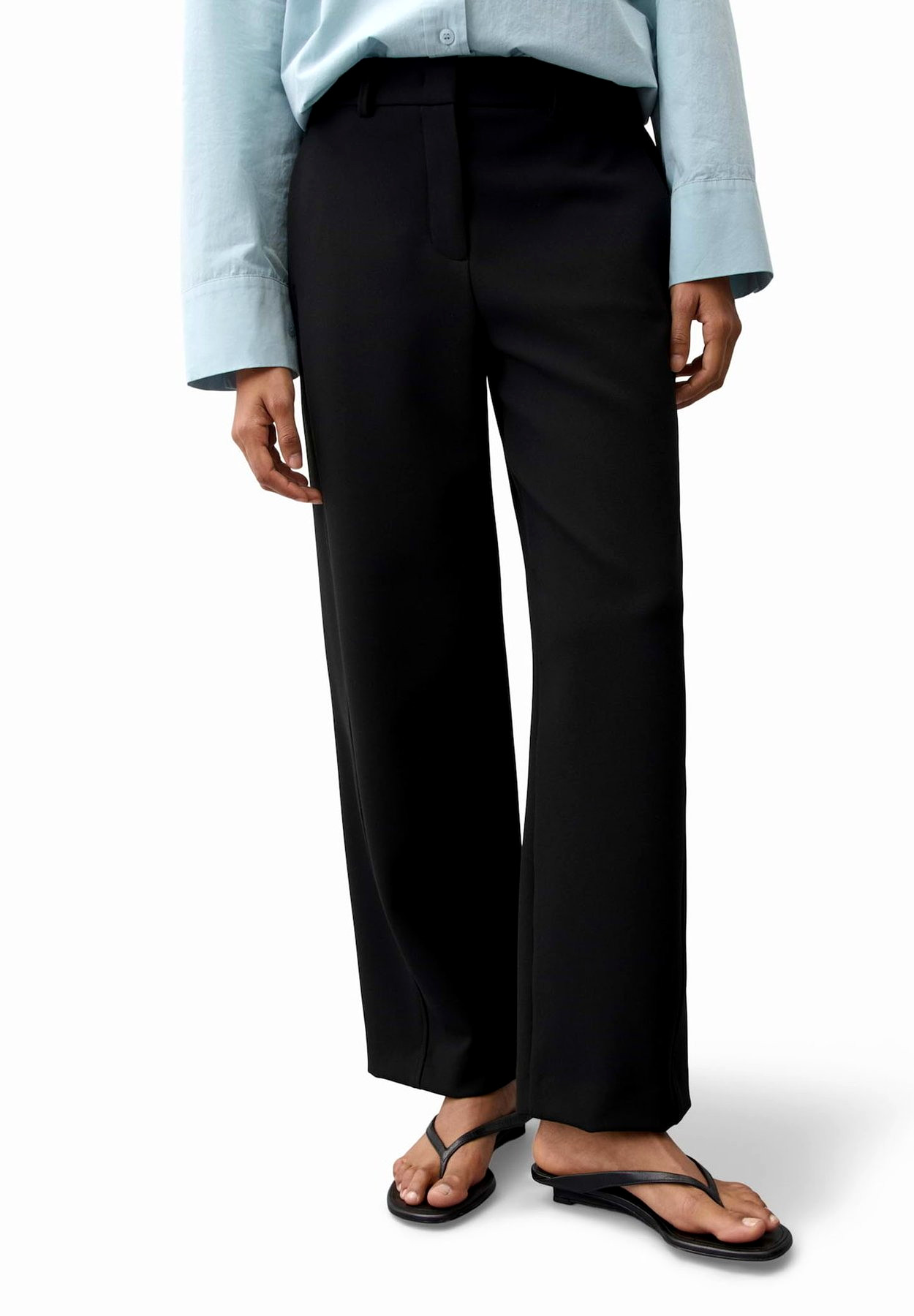 OPUS PANTS MID RISE WEITER BEINVERLAUF - Trousers - black - Image 5