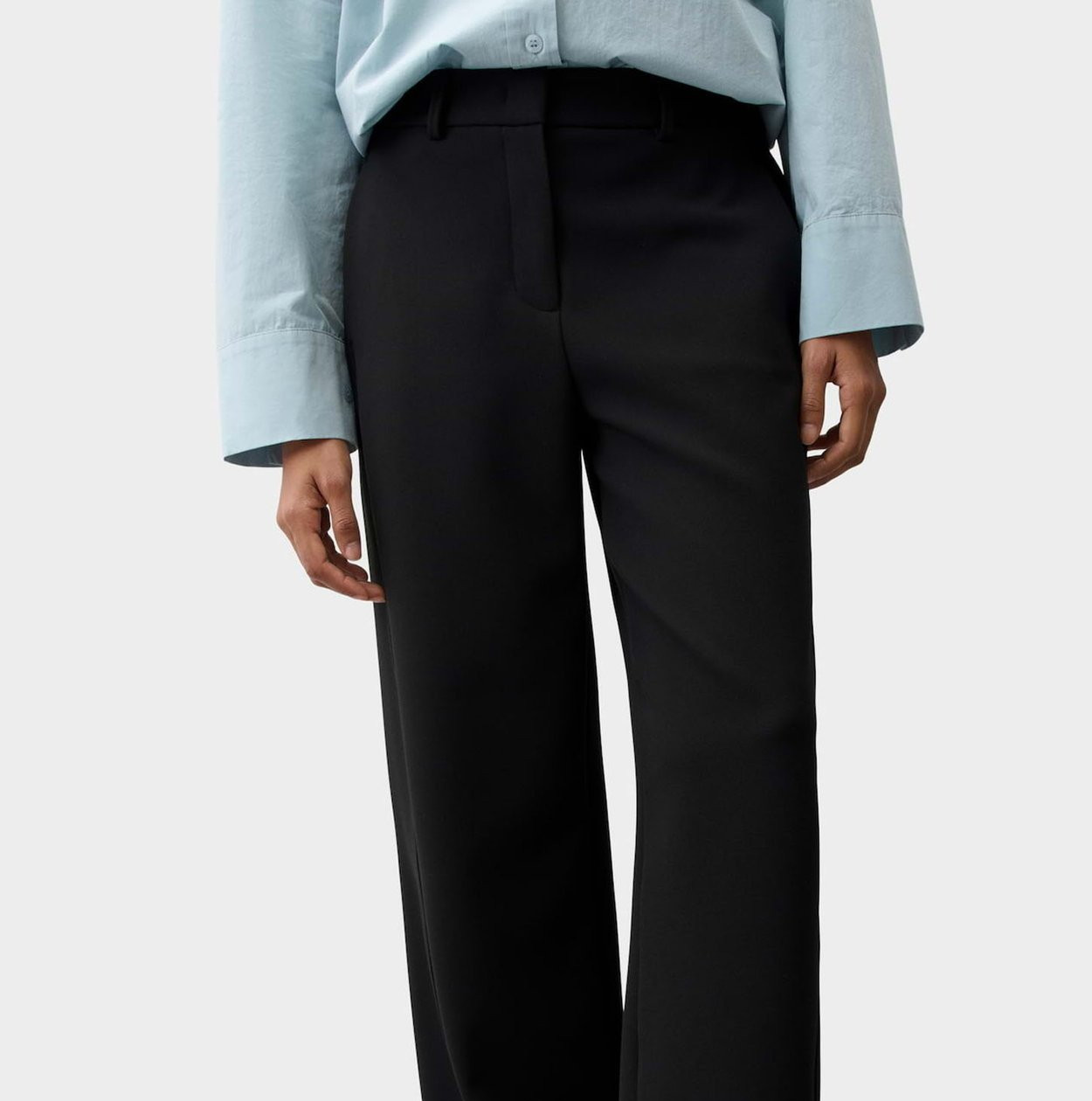 OPUS PANTS MID RISE WEITER BEINVERLAUF - Trousers - black - Image 2