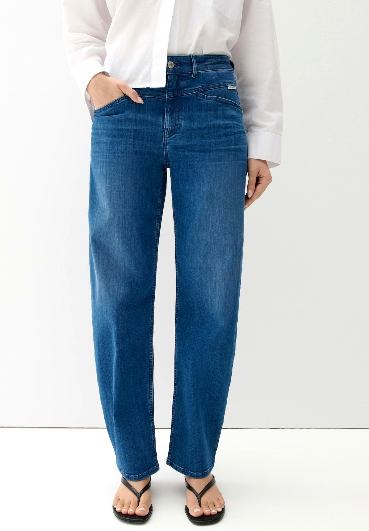 OPUS PANTS MID RISE OVALES BEIN - Relaxed Fit Jeans - mid blue - Image 5