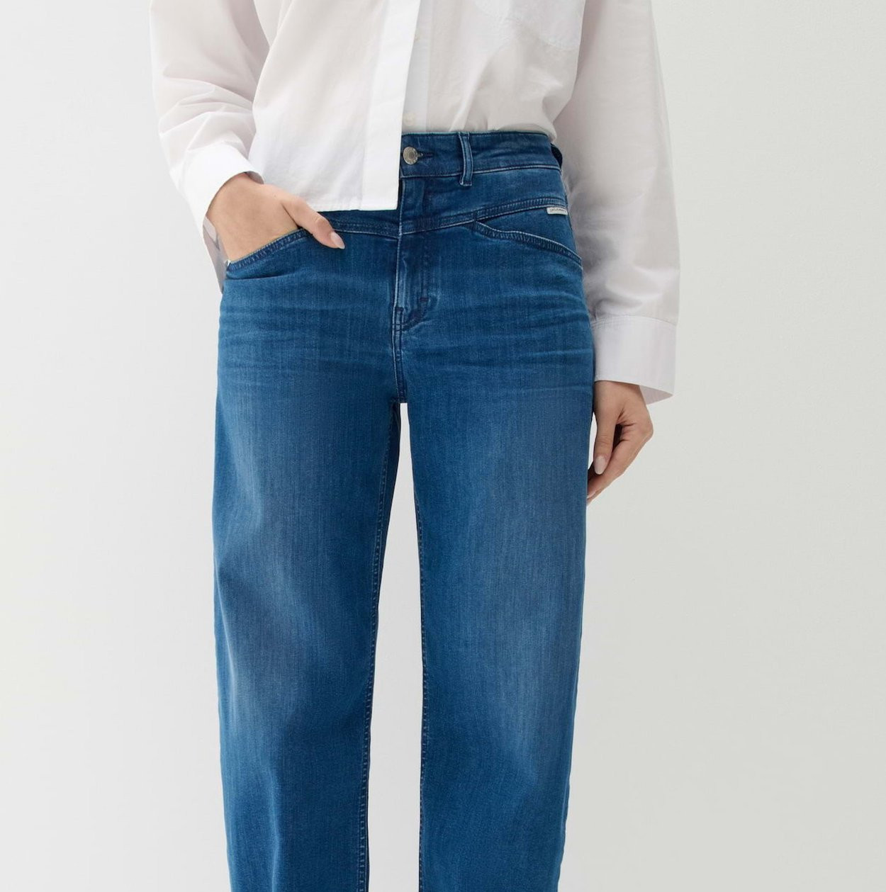 OPUS PANTS MID RISE OVALES BEIN - Relaxed Fit Jeans - mid blue - Image 2