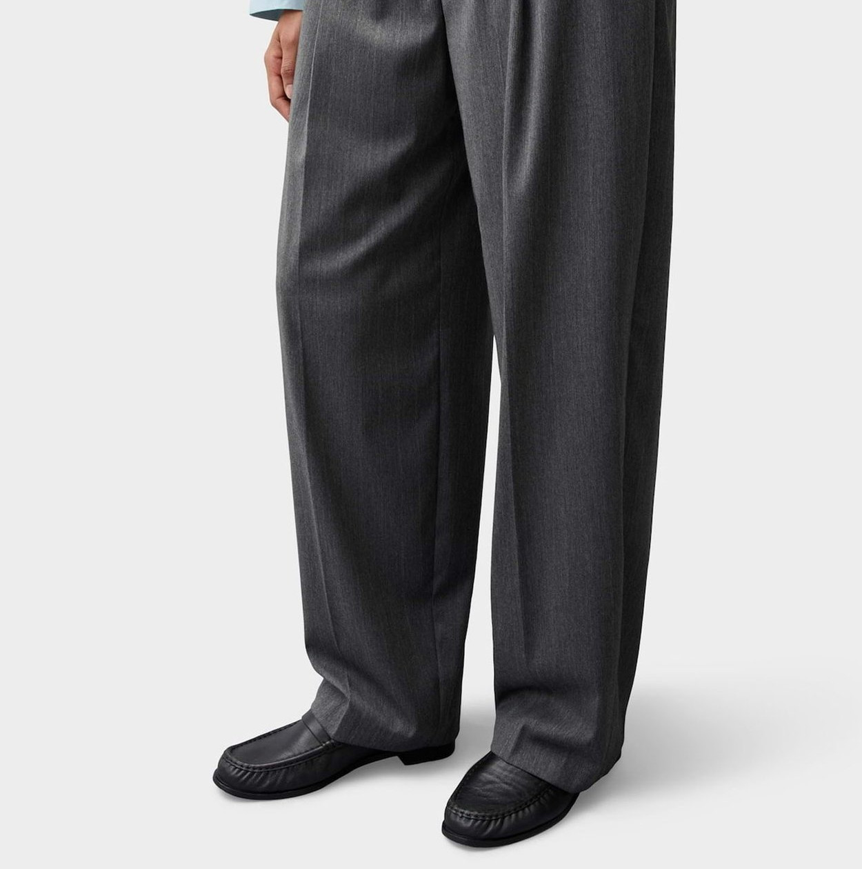 OPUS PANTS WIDE LEG PANTS MOIRA BLOOM - Trousers - quiet grey - Image 3