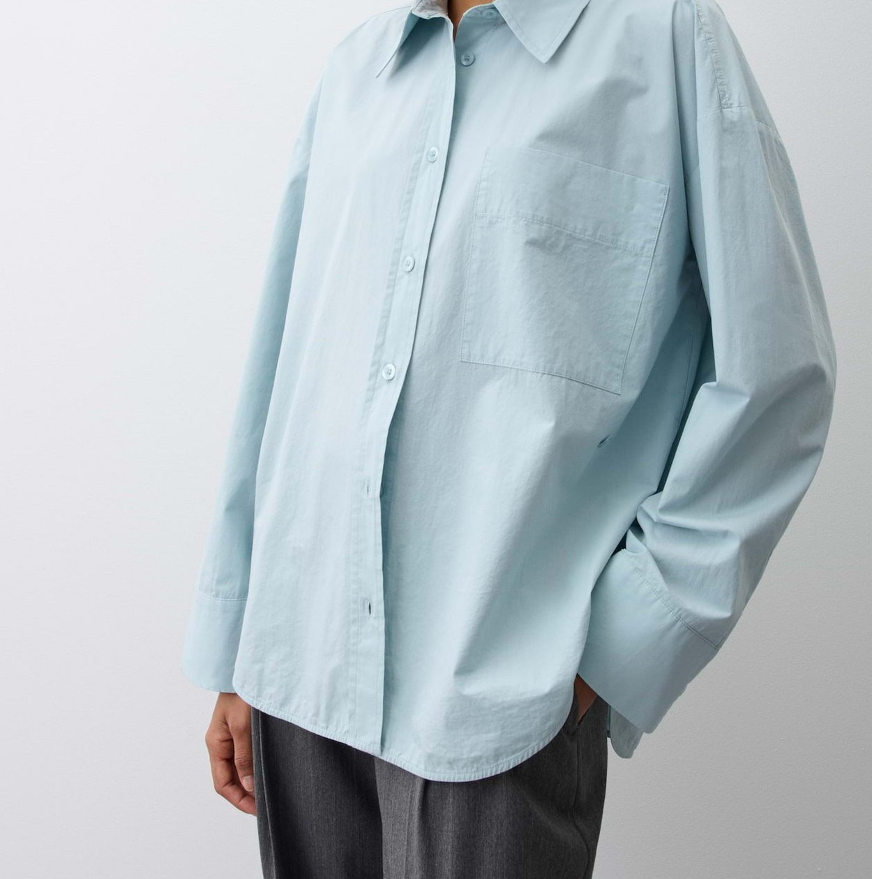 OPUS PANTS LANGARMBLUSE FADY - Button-Down Blouse - dusty aqua - Image 3