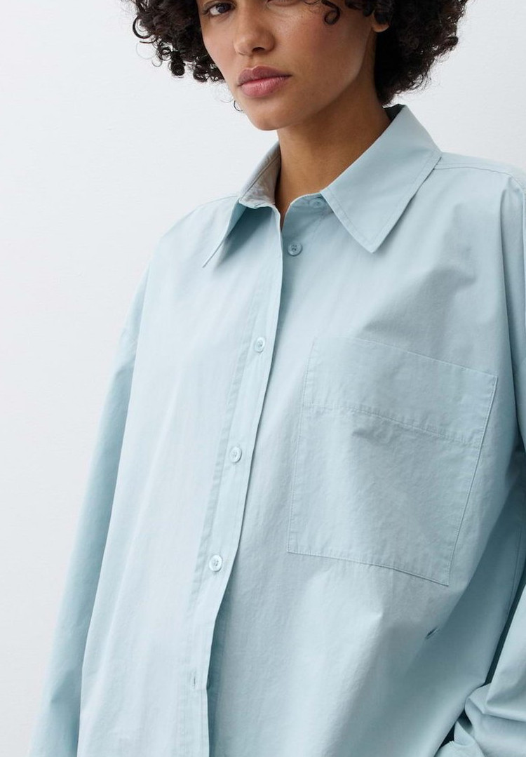 OPUS PANTS LANGARMBLUSE FADY - Button-Down Blouse - dusty aqua - Image 4