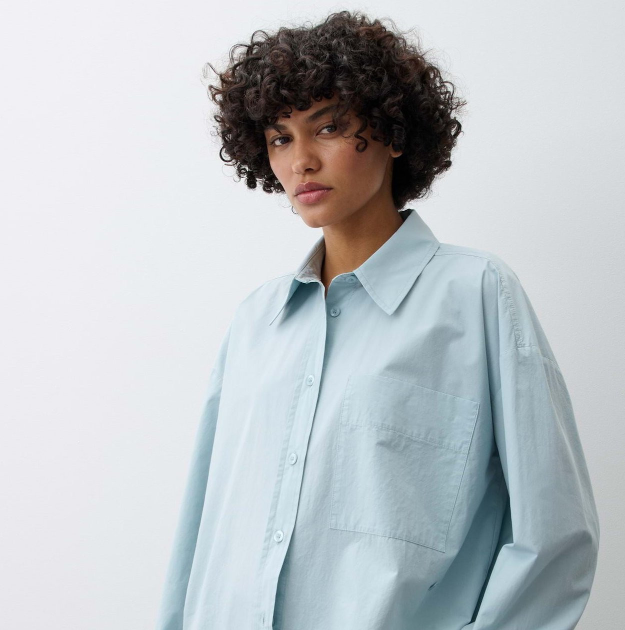 OPUS PANTS LANGARMBLUSE FADY - Button-Down Blouse - dusty aqua - Image 2