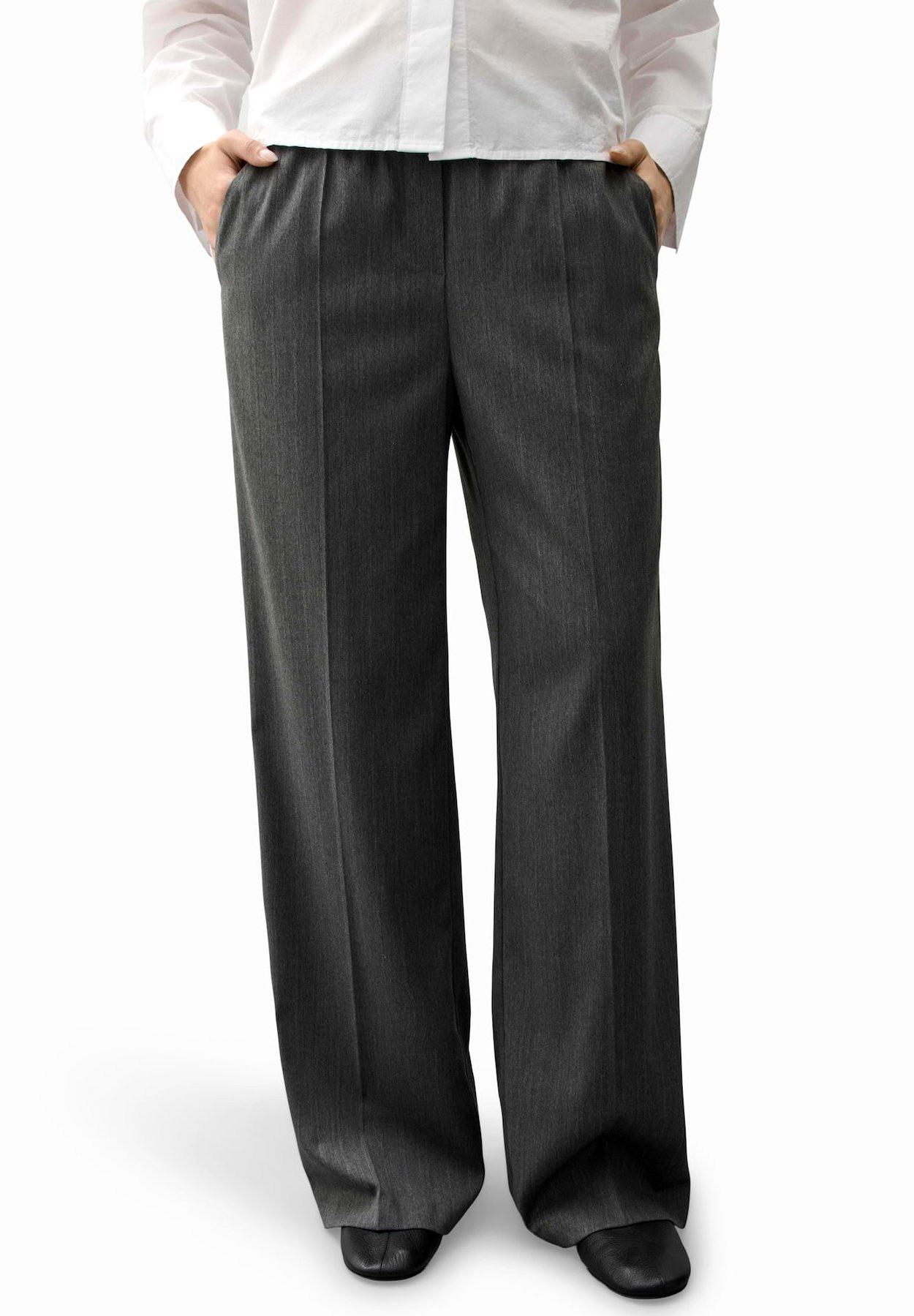 OPUS PANTS WIDE LEG PANTS MUCIA SMOOTH - Trousers - quiet grey - Image 5