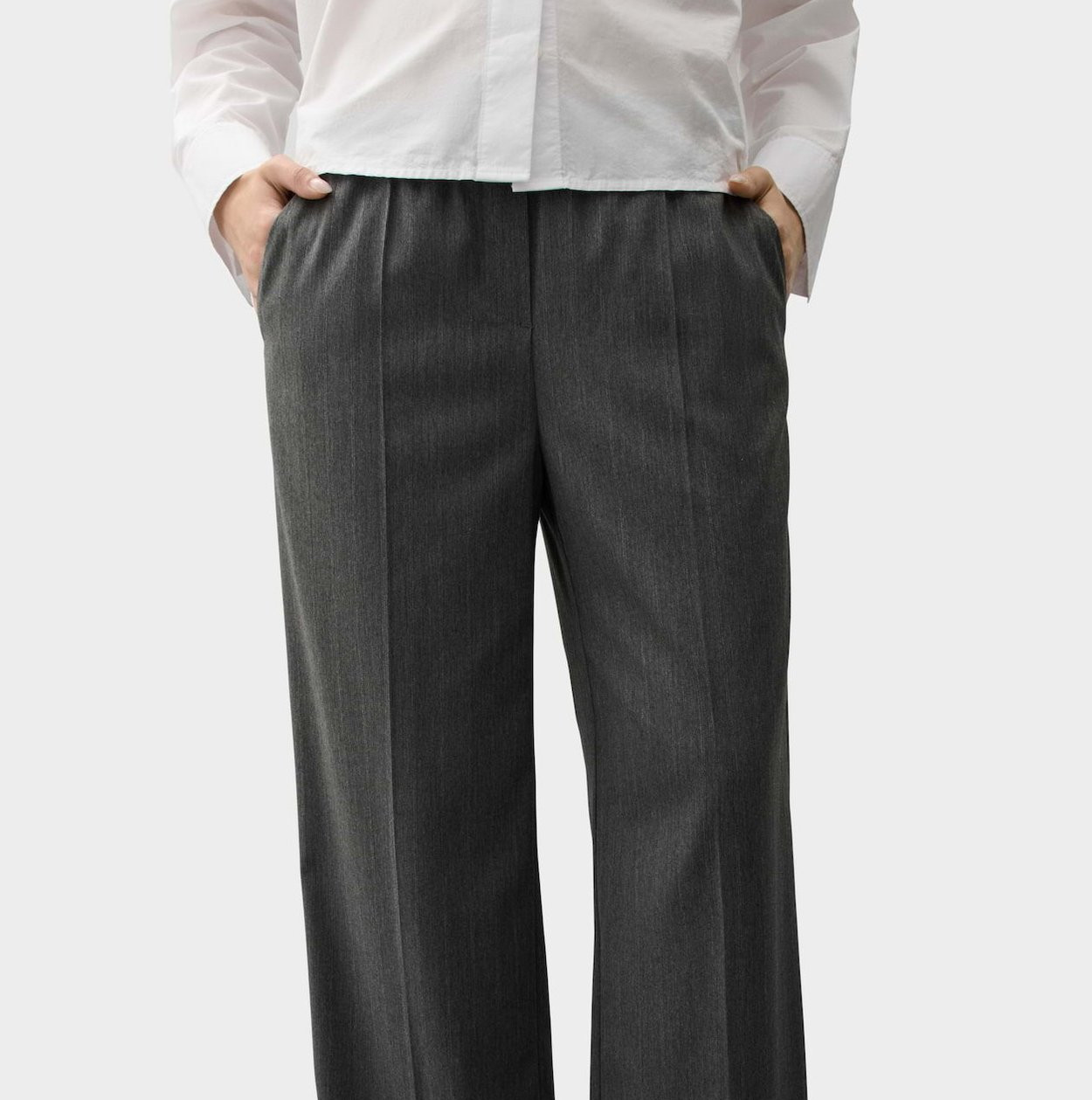OPUS PANTS WIDE LEG PANTS MUCIA SMOOTH - Trousers - quiet grey - Image 2