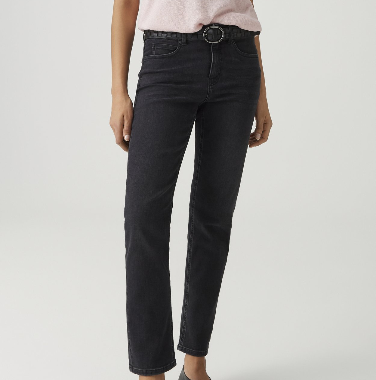 OPUS PANTS MID RISE ANKLE POWERSTRETCH - Slim Fit Jeans - washed black - Image 3