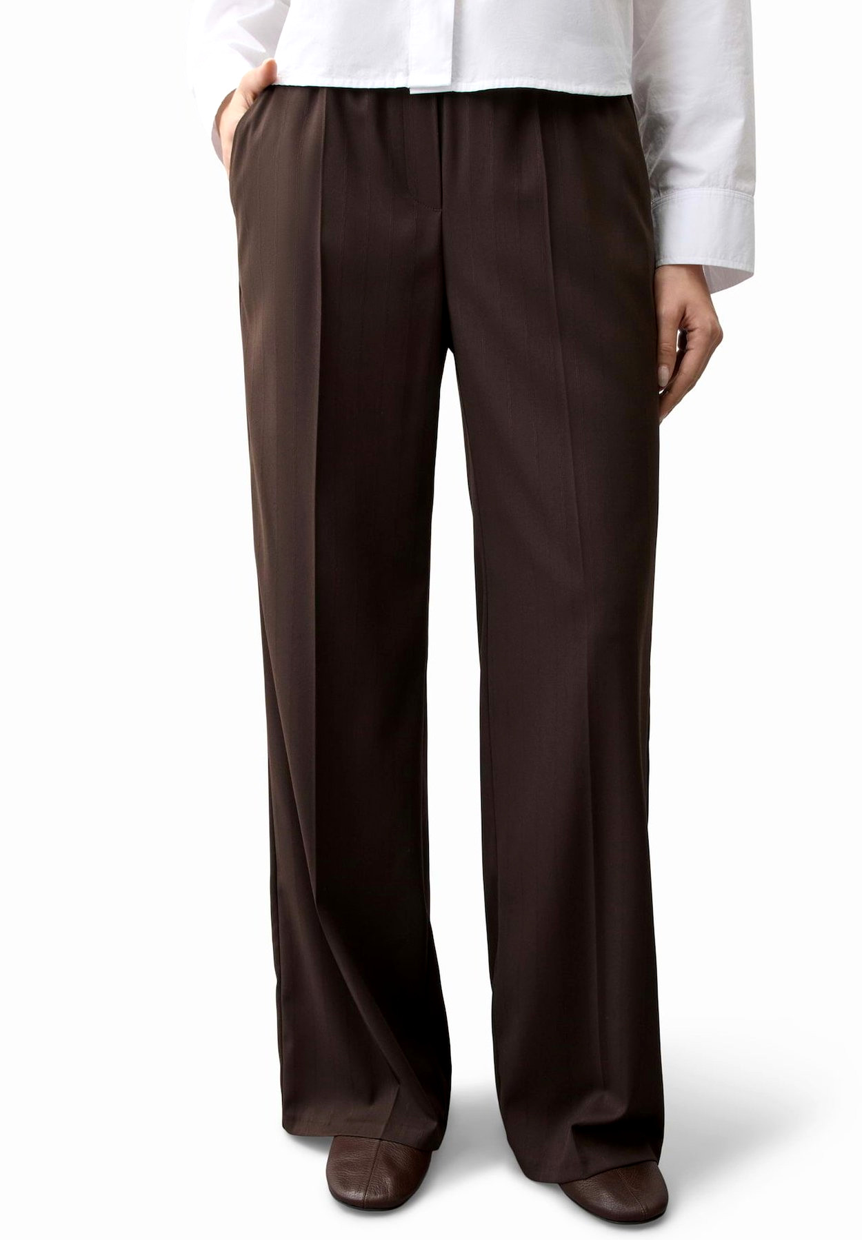 OPUS PANTS WIDE LEG PANTS MUCIA SMOOTH - Trousers - affogato - Image 5