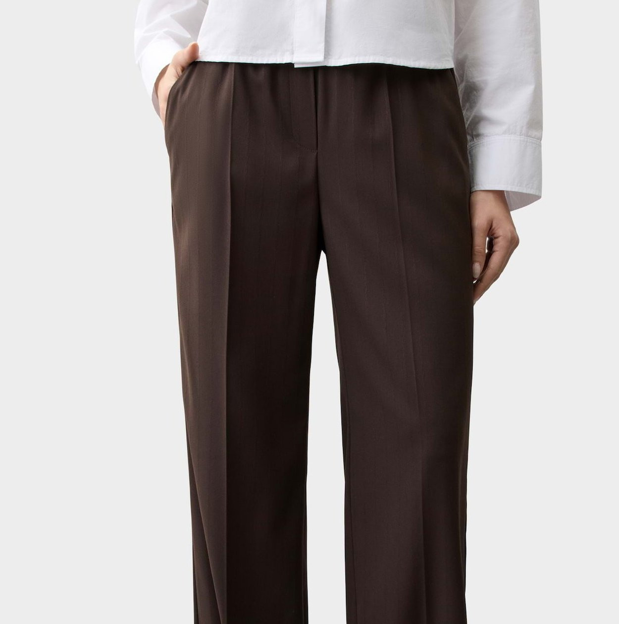 OPUS PANTS WIDE LEG PANTS MUCIA SMOOTH - Trousers - affogato - Image 2