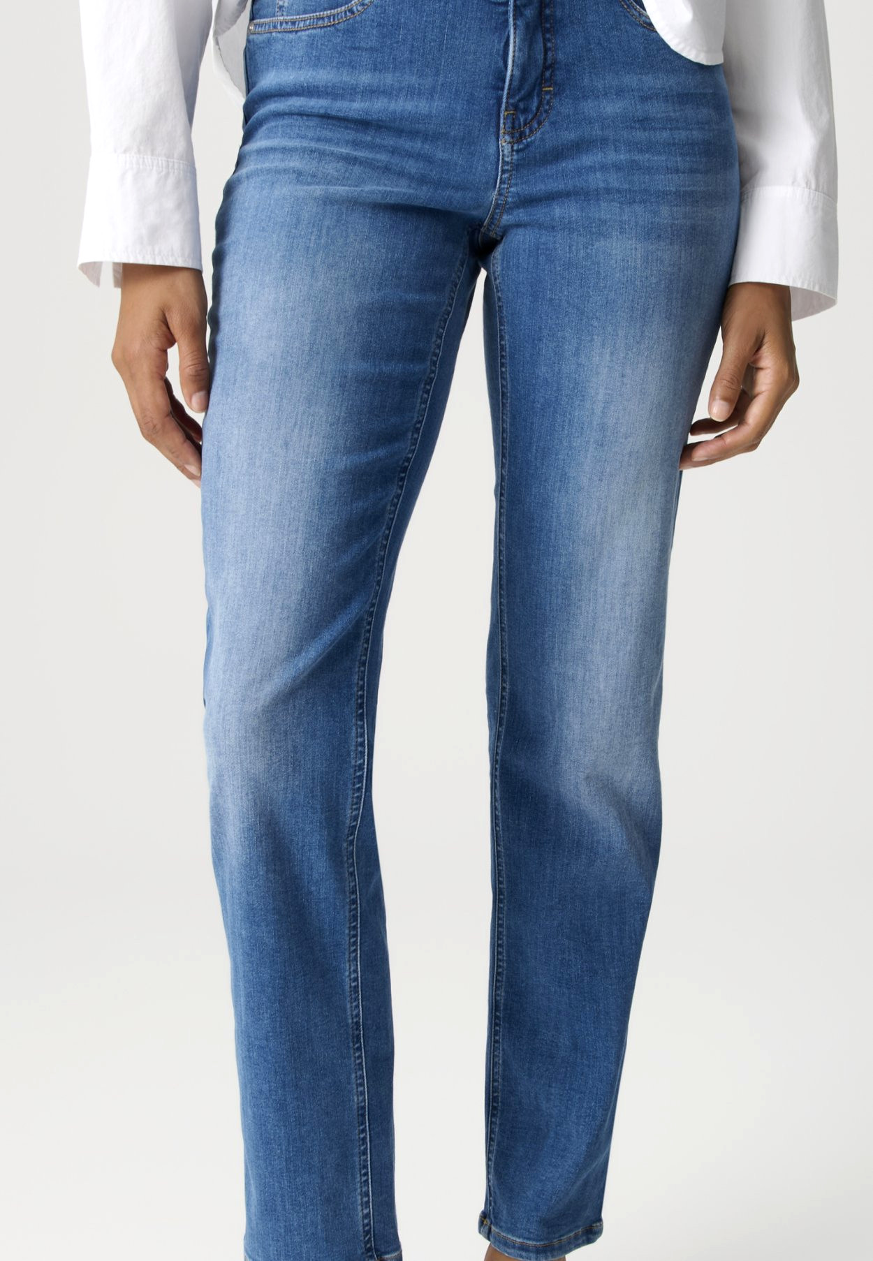 OPUS PANTS SLIM FIT JEANS - Straight Leg - mid sky blue - Image 5