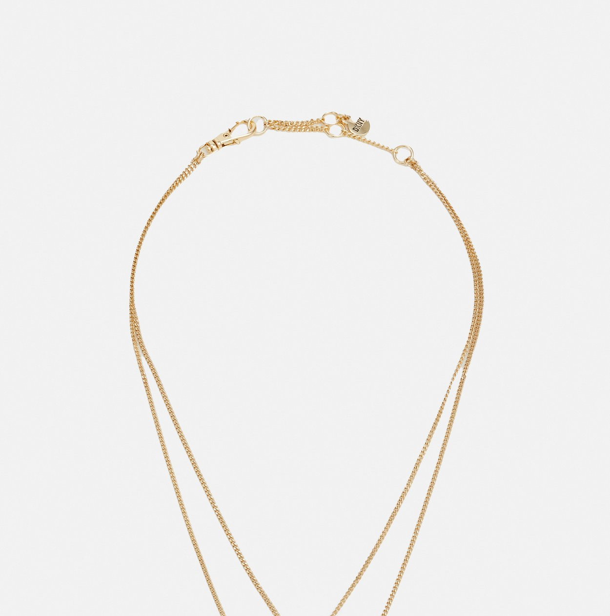 DKNY DOUBLE PENDANT - Necklace - black/gold-coloured - Image 2