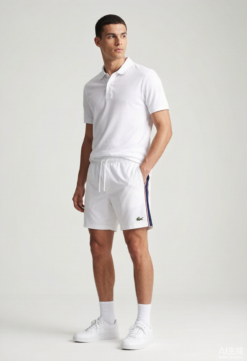 Lacoste Tracksuit Shorts Blanc - Image 6