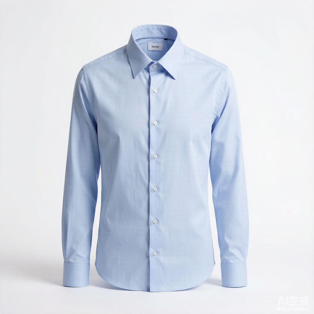 HUGO Jason Slim Fit Formal Shirt Light Blue - Image 4