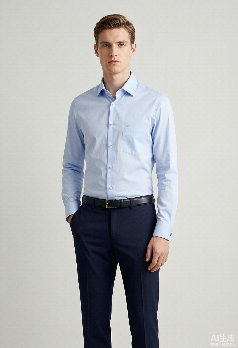 HUGO Jason Slim Fit Formal Shirt Light Blue - Image 5