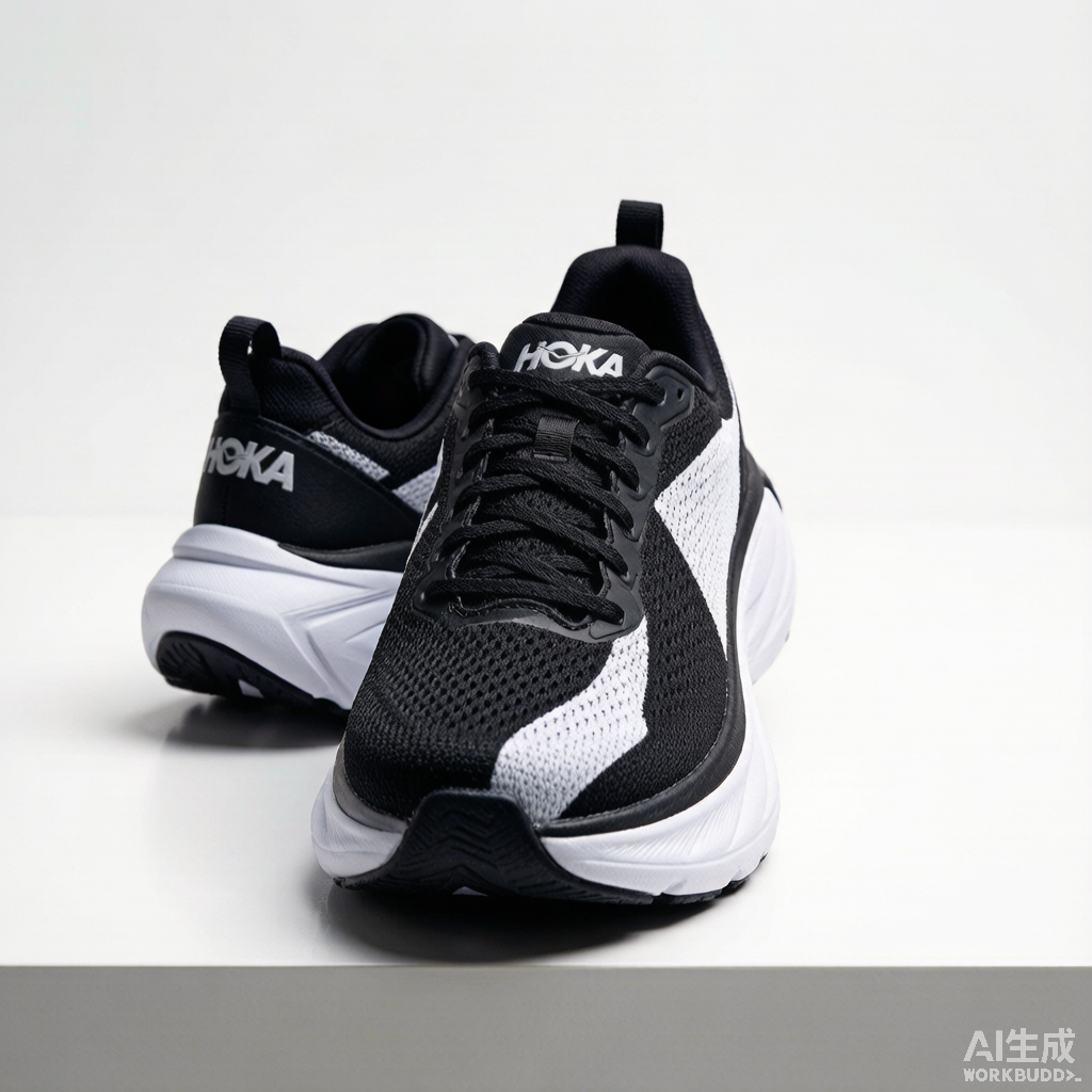 HOKA Clifton 11 Black White - Image 2