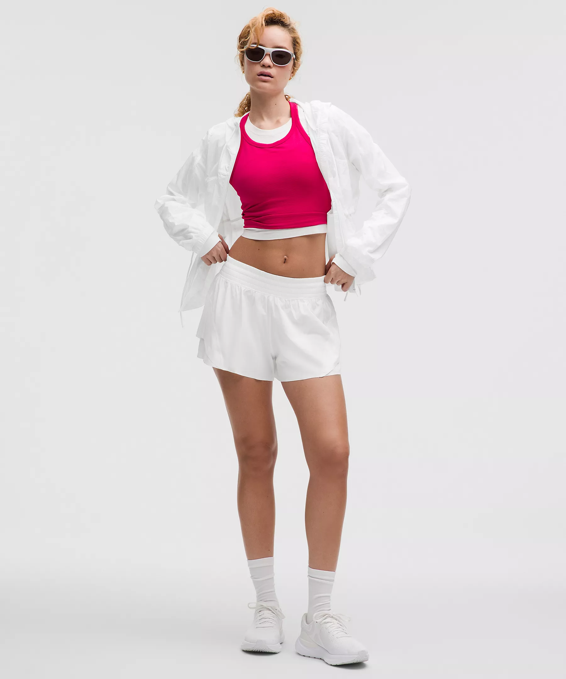 lululemon SHAKE IT OUT High-Rise Run Short 2.5" - White