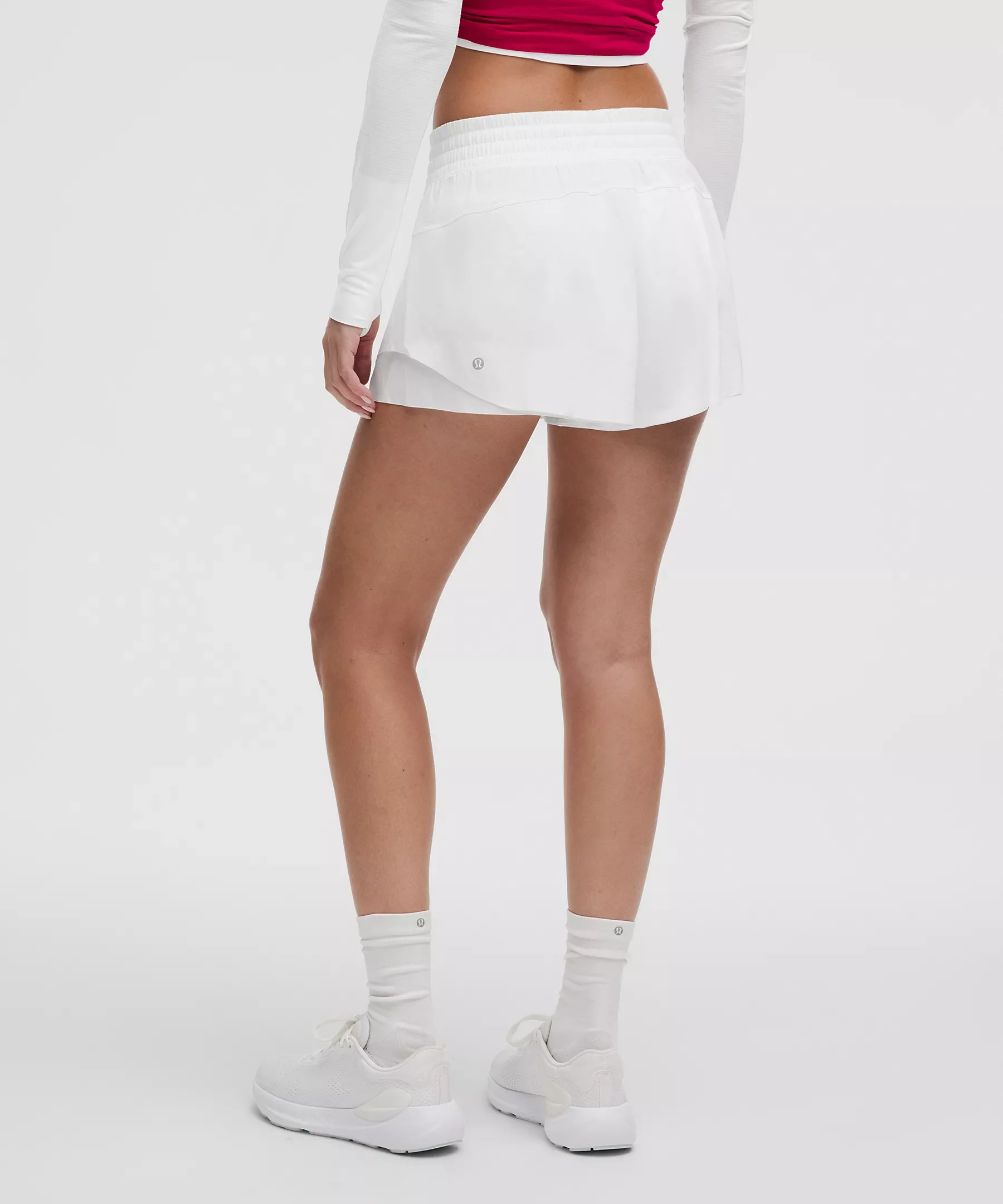 lululemon SHAKE IT OUT High-Rise Run Short 2.5" - White