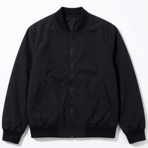 Full Zipped Regular Bomber Jacket - Image 5