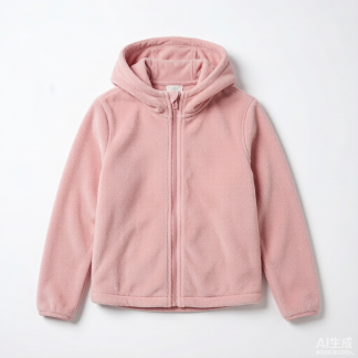 Regular Fit Zip Up Hooded Fleece Jacket