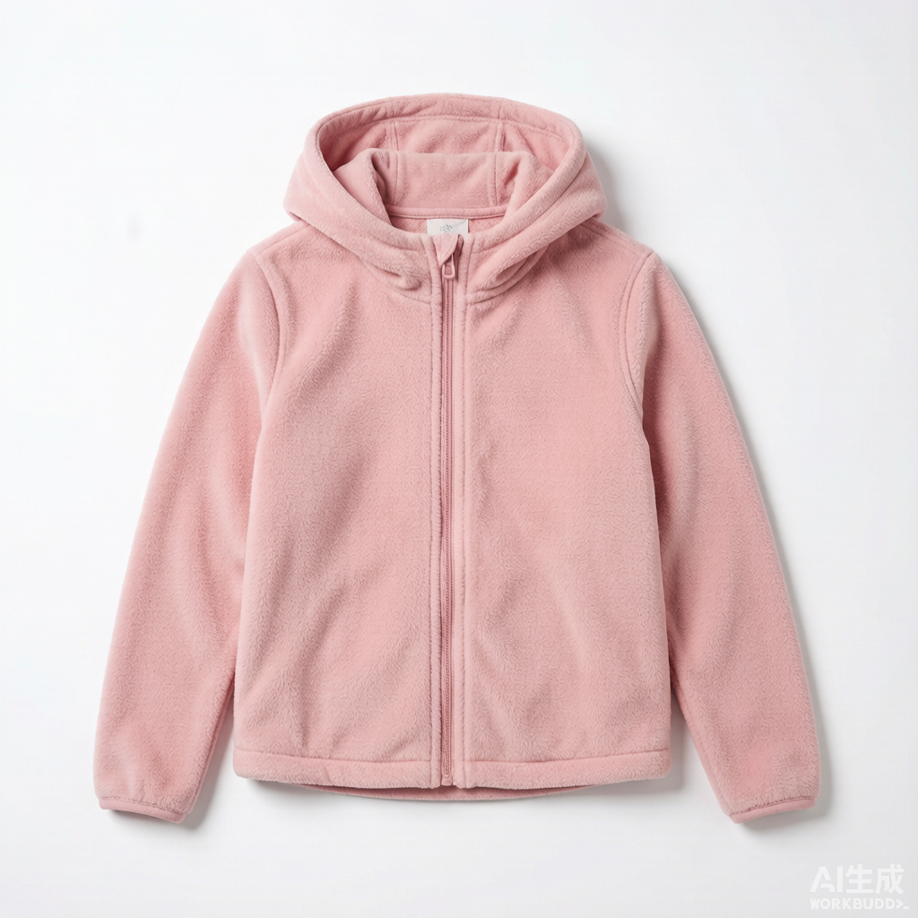 Regular Fit Zip Up Hooded Fleece Jacket