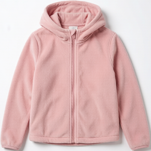 Regular Fit Zip Up Hooded Fleece Jacket - Image 5