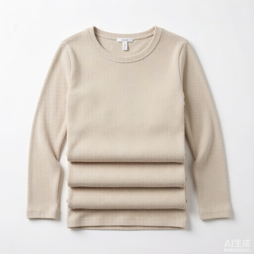 Regular Fit Long Sleeve Ribbed Tops 5 Pack - Image 3
