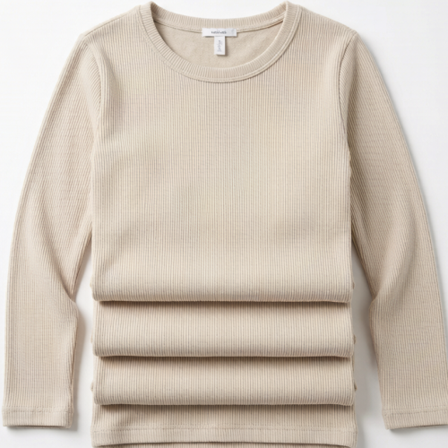 Regular Fit Long Sleeve Ribbed Tops 5 Pack - Image 5