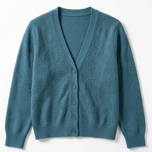 Regular Fit Embroidered Cardigan - Image 5