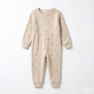 Overall With Pile Flowers Jumpsuit