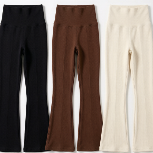 Regular Fit 5 Pack Ribbed Flare Leggings - Image 5