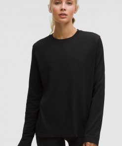 lululemon SWIFTLY RELAXED LONG-SLEEVE - Long Sleeved Top - black black
