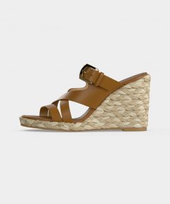 Stuart Weitzman SAI WEDGE - Heeled Mules - boho tan