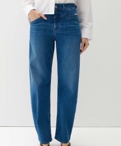 OPUS PANTS MID RISE OVALES BEIN - Relaxed Fit Jeans - mid blue