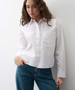 OPUS PANTS LANGARMBLUSE FEMI - Button-Down Blouse - white