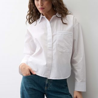 OPUS PANTS LANGARMBLUSE FEMI - Button-Down Blouse - white