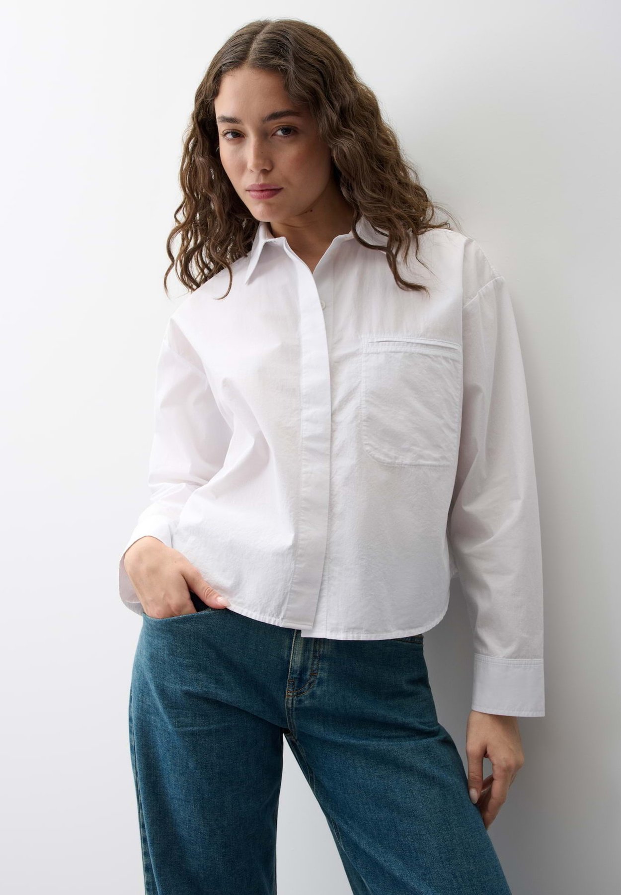 OPUS PANTS LANGARMBLUSE FEMI - Button-Down Blouse - white