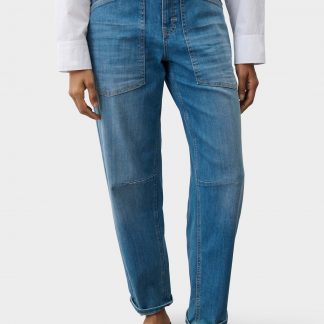 OPUS PANTS MID RISE - Straight Leg Jeans - mid blue