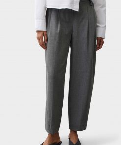 OPUS PANTS CITY PANTS METTA - Trousers - quiet grey