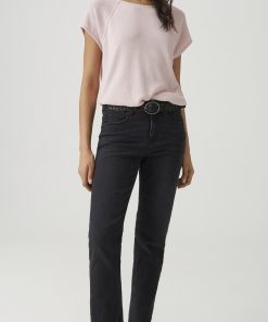 OPUS PANTS MID RISE ANKLE POWERSTRETCH - Slim Fit Jeans - washed black