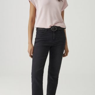 OPUS PANTS MID RISE ANKLE POWERSTRETCH - Slim Fit Jeans - washed black